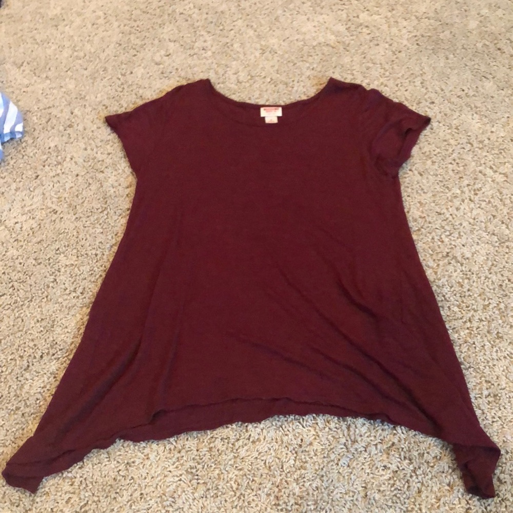 mossimo flowy red shirt